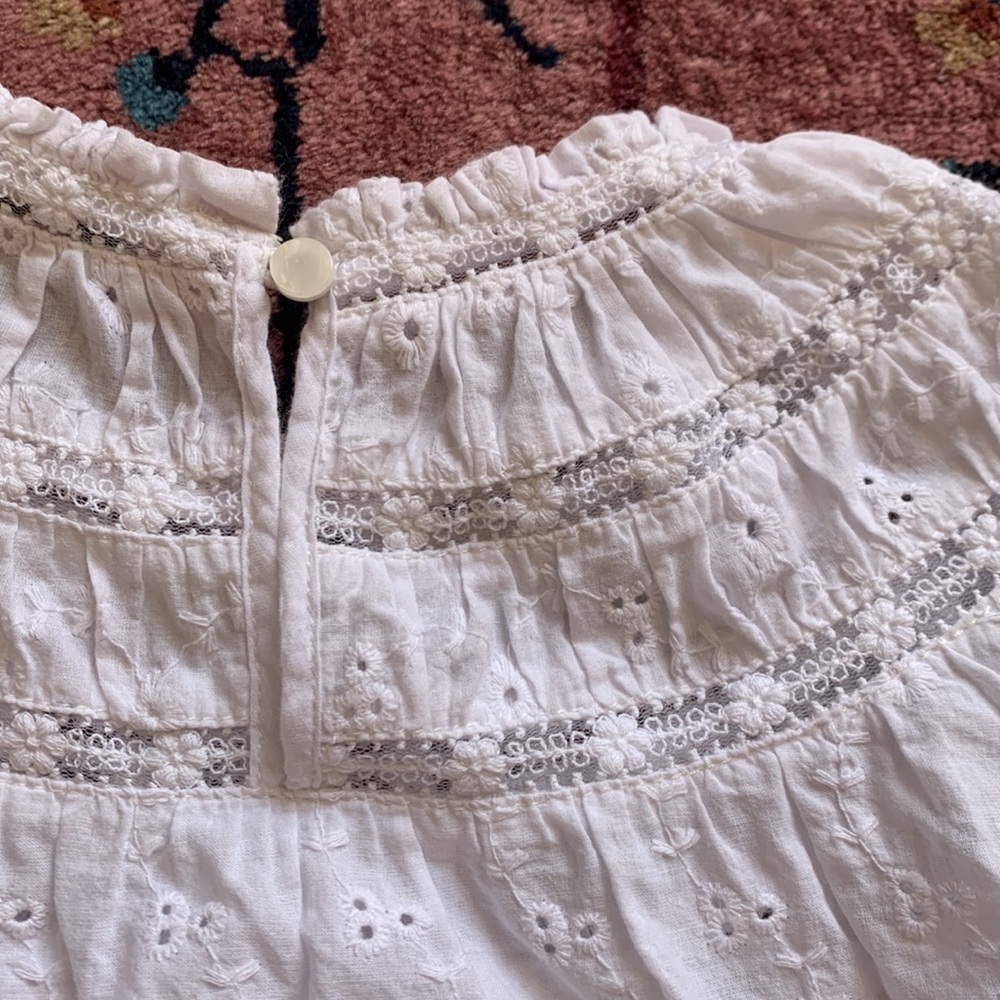 Lini Thora Voile Eyelet Top Xs Flutter Sleeve Top… - image 7